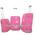 floral panel eva travel luggage 3pcs bag set pink suitcase